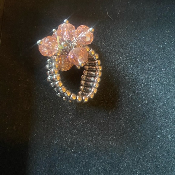 Pink Crystal Cluster Ring - Picture 3 of 4